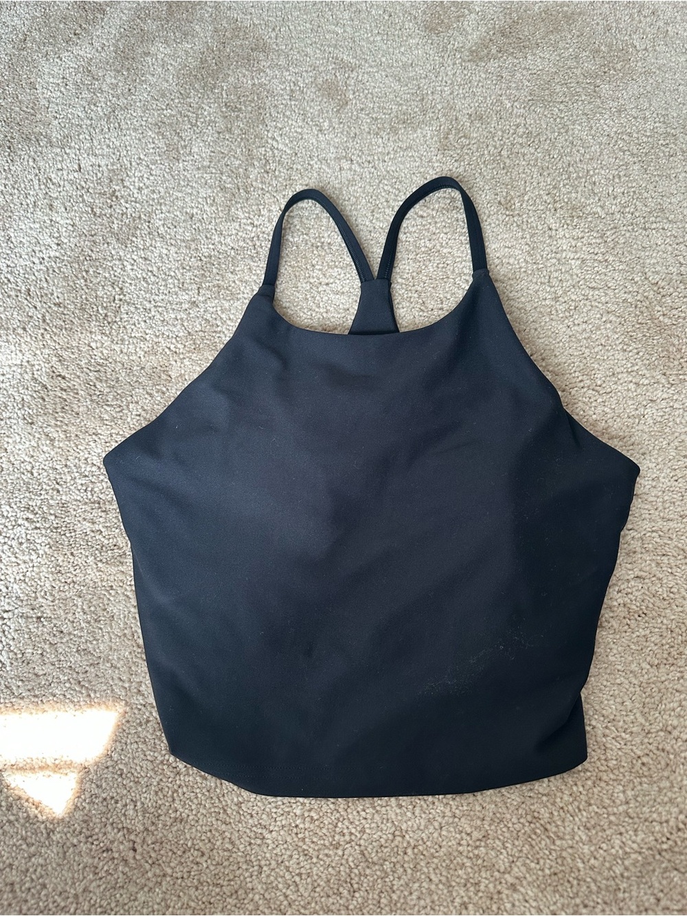 Old Navy Black High-Neck Double-Strap Tank Top